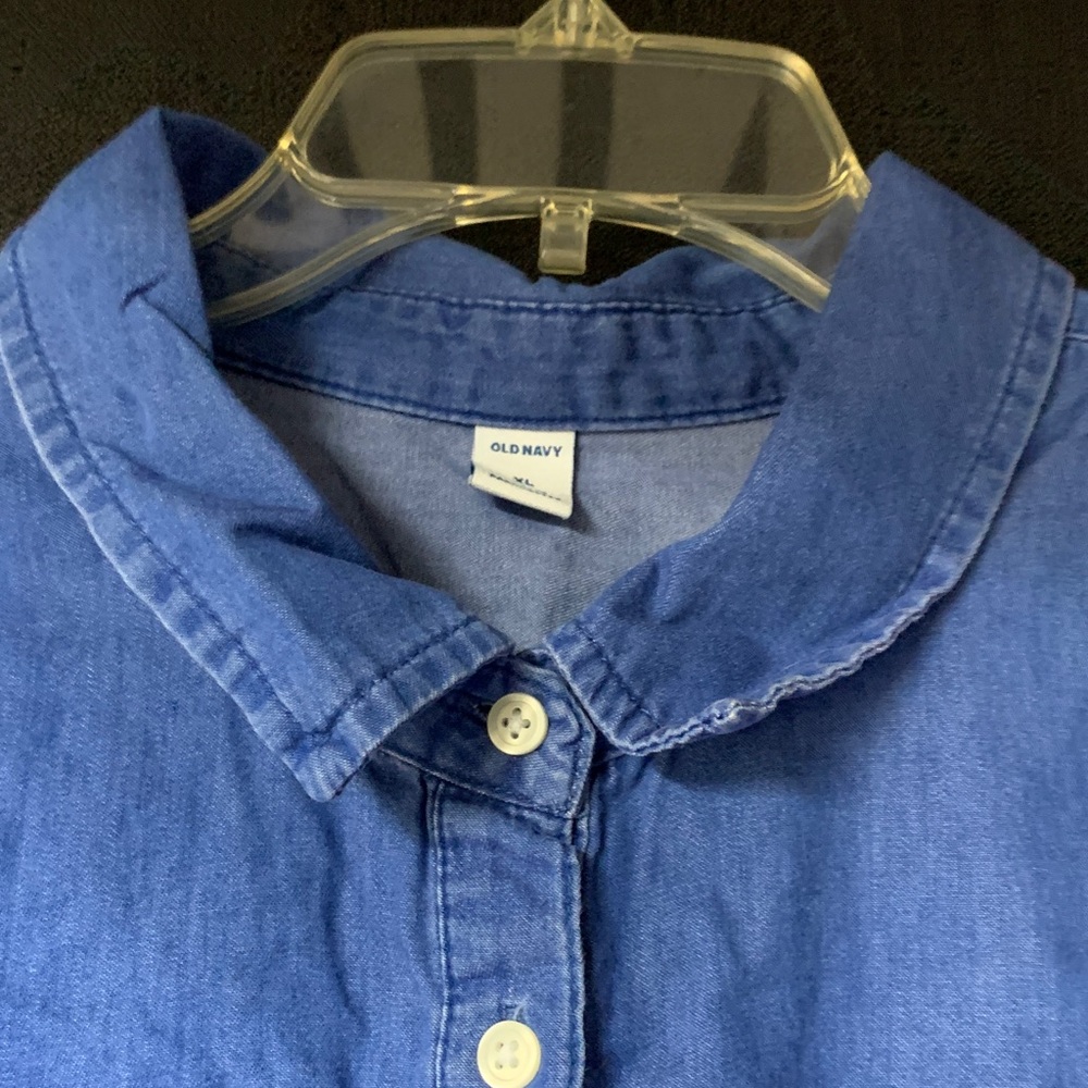 Old Navy Long Sleeve Blue shirt Dress XL - Picture 6 of 10